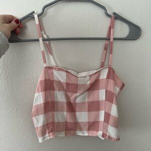 Plaid cropped tank